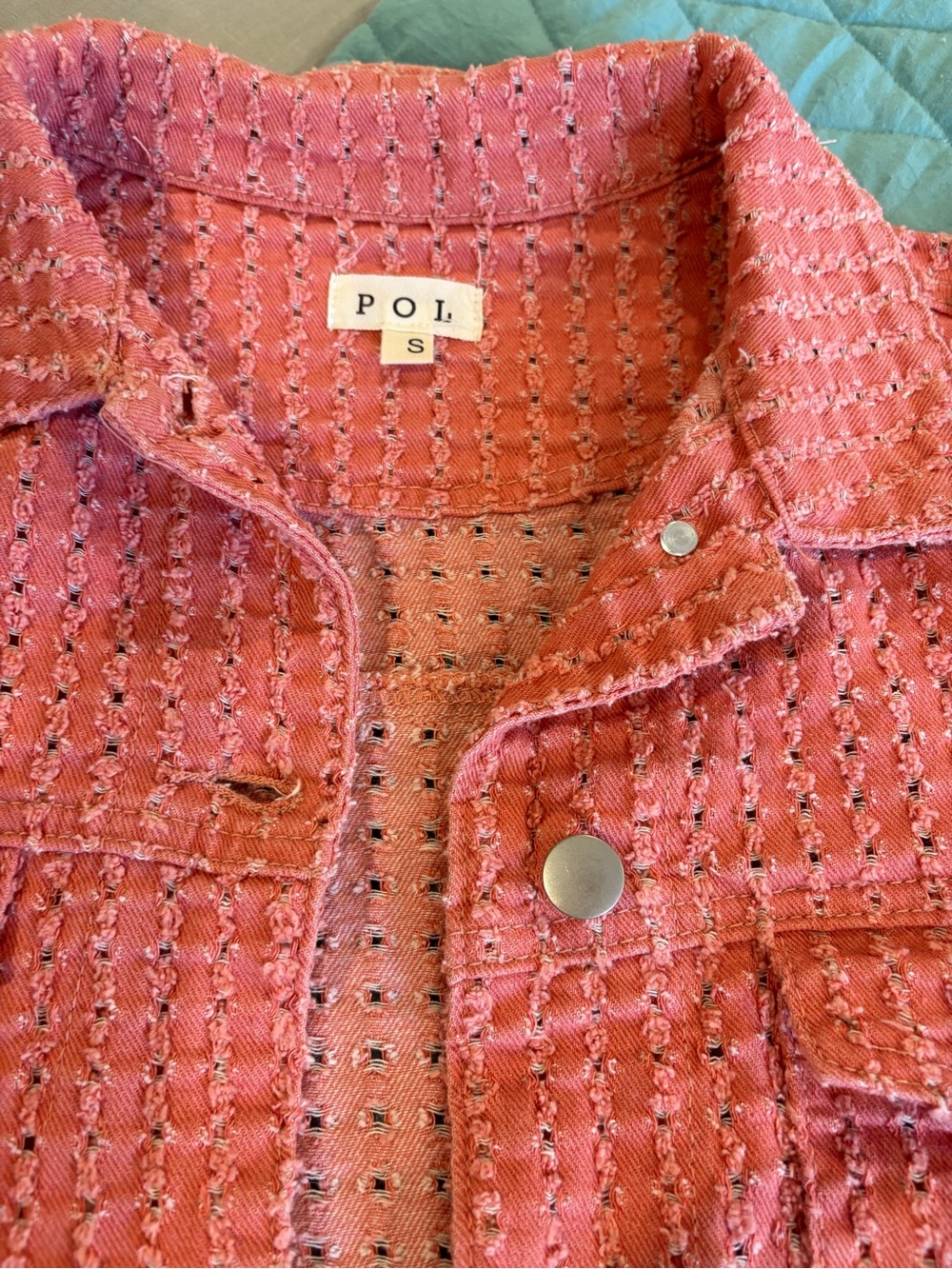 Textured, Distressed POL Jacket Small